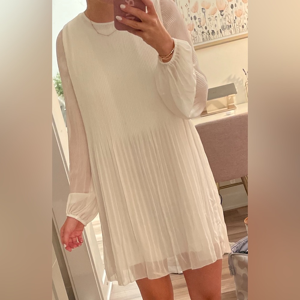 White flowy dress
